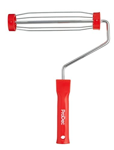 Image of ProDec 9 inch x 1.75" Plastic Handle Trade Professional Paint Roller Frame with Anti-Slip 5 Wire Cage and Push Fit Handle for Extension Pole, 9" x 1.75" cage
