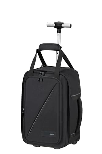 Image of American Tourister Take2Cabin - Ryanair Cabin Bag 40 x 25 x 20 cm, 20 L, 1.40 kg, Wheeled Backpack, Hand Luggage, Airplane Backpack S Underseat, Black (Black)