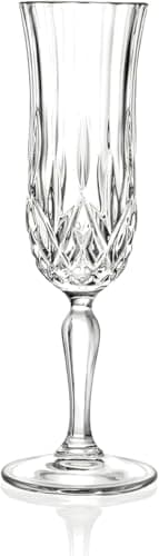 Image of RCR Opera Set Of 6 Crystal Champagne Flutes Stemmed Wine Glasses