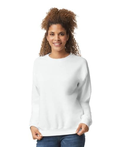 Image of GILDAN Heavy Blend Unisex Adult Crewneck Sweatshirt (XL) (White)