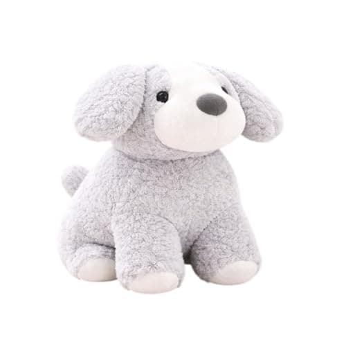 Image of Cute Plush Fluffy Dog Door Stopper Decorative Door Stops for Home and Office, Dog Weighted Interior Doorstop Fabric Stuffed Animal Door Stopper Decor (Grey)