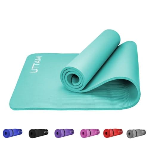Image of UTTAM Yoga Mat | Multi-Purpose Extra Thick Foam Exercise Mats | Stretching, Resistance Workout & Therapy – Pilates, Home & Gym Equipment Accessory for Men Women with Carry Strap (183 x 60cm) (Teal)