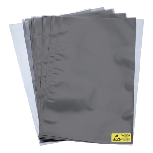 Image of sourcing map 20Pcs Anti Static Bags ESD Shielding Bag Flat Open Top Anti Static Bag for Electronic Devices 8x12 Inch(200x300mm)