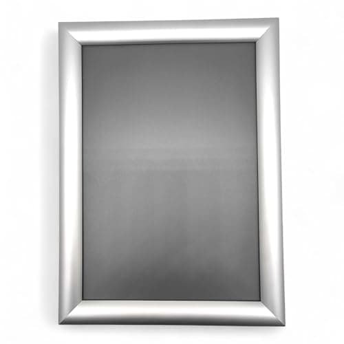 Image of 2x A3 Silver Snap Frame - Anti-Glare PVC Cover - Aluminium Poster Holder for Indoor/Outdoor Use - Portrait or Landscape Orientation
