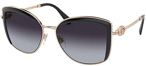 Image of BVLGARI 0bv6128b 56 20148g Sunglasses, Rose Gold/Black, 56/16/140
