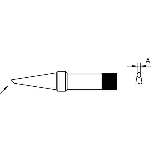 Image of Weller 4PTAA7-1 Soldering Iron tip Round Shape, Bevelled tip Size 1.6 mm Content 1 pc(s)