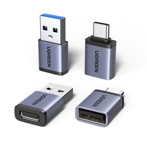 Image of UGREEN USB C to USB Adaptor & USB to USB C Adapter, 4 Packs 10Gbps OTG Aluminum USB 3.0 to USB 3.2 Adapter, Thunderbolt 4/3 Converter Compatible with iPhone15/16, MacBook Pro/Air22/23, iPad Pro/Mini