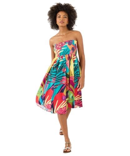 Image of Joe Browns Women's Bright Bold Tropical Skirt/Dress, Regular, Multi, UK M