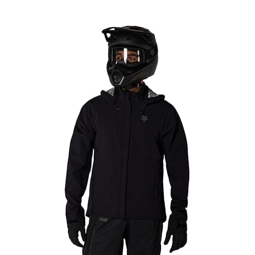 Image of Fox Racing Men's Ranger Off Road Packable Rain Motocross Dirt Bike Jacket, Black, Large