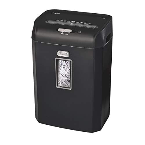 Image of Rexel Promax RES1123 1758025A 12 Sheet Manual Strip Cut Shredder for Personal or Executive Use (Up to 2 Users), 23 Litre Bin, Extended Run Time, Black