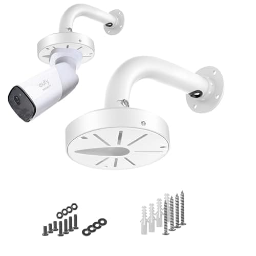 Image of WiTi 6 inch Base Wall Mount Bracket for Dome Cameras IP CCTV,Cable Management Junction Box Universal Pole Mounting Holder Security Surveillance Systems,Metal Solid Robust Base Powder Spray Coating