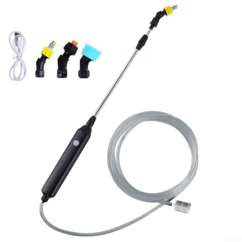 Image of Posheliox Portable Electric Mist Blower Garden Sprayer Battery Operated, Cordless Plant With Pole, Rechargeable Watering Wand For Tree(5meter water pipe)