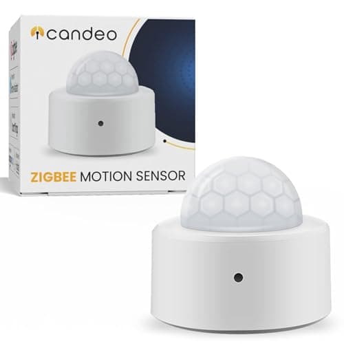 Image of Candeo Zigbee Motion Sensor, White | PIR Smart Home Movement Detector with a Wide Range | Zigbee 3.0 Compatible with SmartThings, Home Assistant, zigbee2mqtt | Pet-Friendly, Long Battery Life