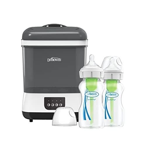Image of Dr. Brown's Options+ Anti-Colic Wide Neck Baby Bottle with Electric Steam Steriliser and Dryer