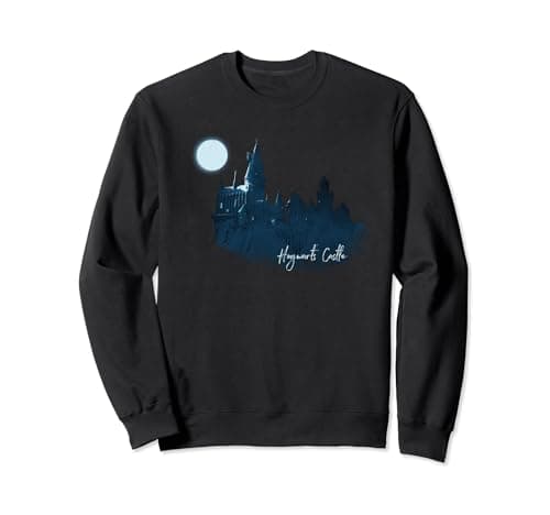 Image of Harry Potter Moon Hogwarts Castle Painted Sweatshirt