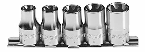 Image of Facom RTX.40 6 Piece Torx Socket Set On Rack E4-E10 1/4 Drive
