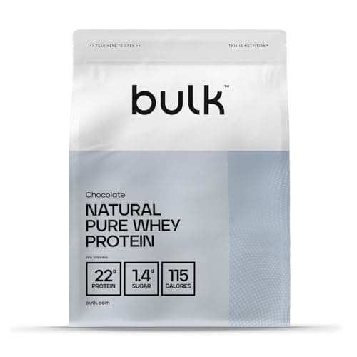 Image of Bulk Natural Pure Whey Protein Concentrate, No Artificial Sweetners, Chocolate, 500 g, Packaging May Vary