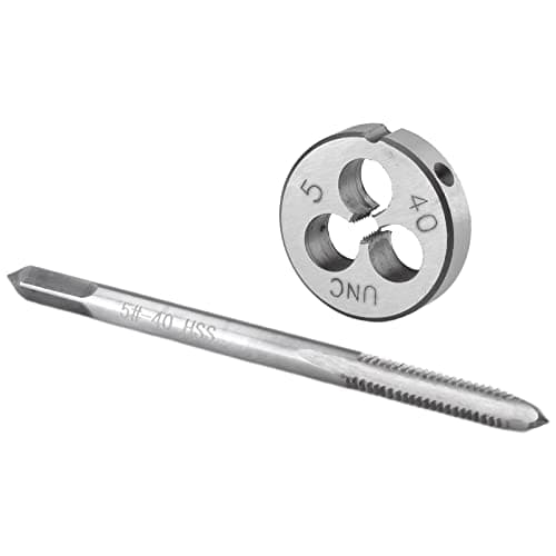 Image of Burkit No 5-40 UNC Tap and Die Set Right Hand, 5 x 40 UNC Machine Thread Tap and Round Die