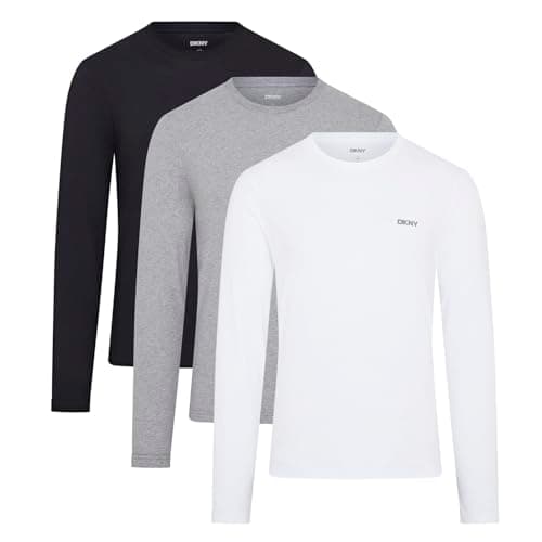 Image of DKNY Mens Warriors T-Shirt, Black/White/Grey, S UK