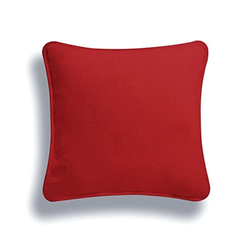 Image of ARLINENS DUCK QUALITY PLAIN DYED 100% COTTON CUSHION COVER IN FOLLOWING COLOUR AND SIZES: (16"X16", RED)
