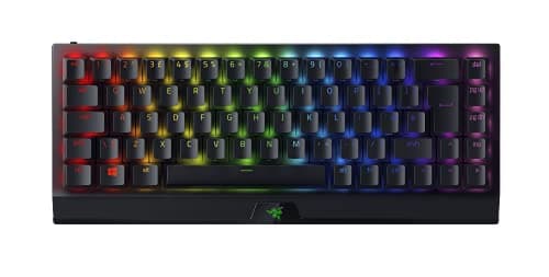 Image of Razer BlackWidow V3 Mini HyperSpeed (Yellow Switch) - Wireless 65% Mechanical Gaming Keyboard (Silent Mechanical Switches, Bluetooth, USB-C, Stealth Pudding Keycaps) UK Layout | Black