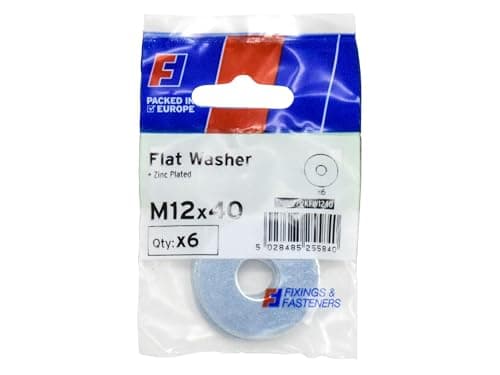 Image of Forgefix Flat Washers ZP M12 x 40mm ForgePack 6, bright zinc plated for increased corrosion resistance
