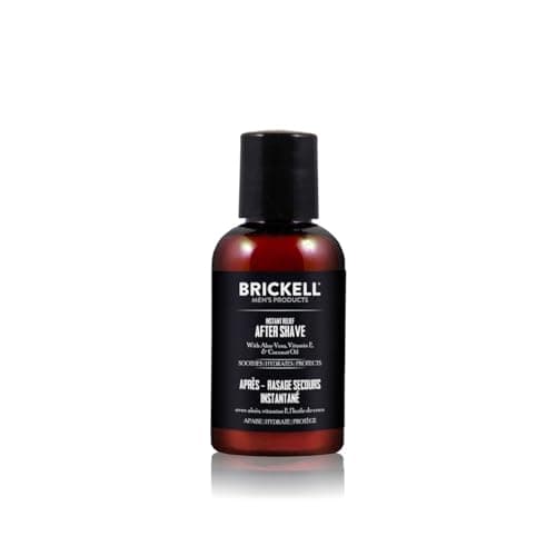 Image of Brickell Men's Instant Relief Aftershave for Men, Natural and Organic Soothing After Shave Balm to Prevent Razor Burn, 59 ml, Unscented