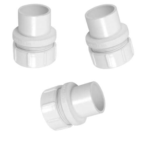 Image of PVC Access Plug, 40mm Solvent Weld Waste Pipe Fitting, White, Pack of 3