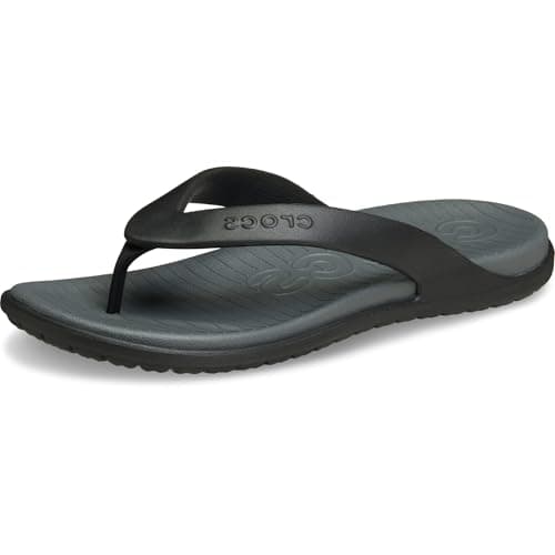 Image of Crocs Unisex Adult, Coast Flip, Black/Slate Grey, 8 UK Men