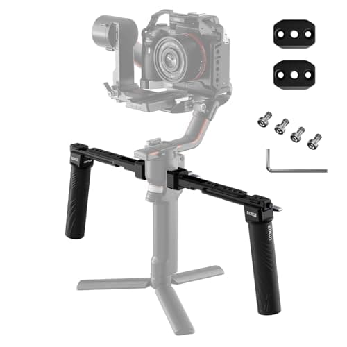 Image of SIRUI Dual Handgrip for DJI RS 4/RS 4Pro/RS 3/RS 3 Pro/RS 2/RSC 2/Ronin-S/Ronin-SC, Gimbal Handle for Ronin Series with NATO Rails, Cold Shoe, 1/4" & 3/8" Threads, AM-DSH