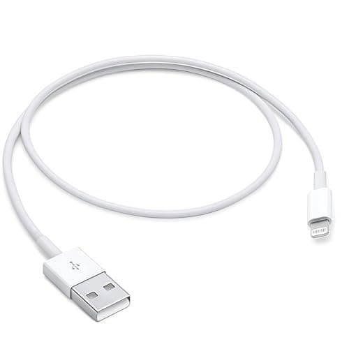 Image of Short USB A to Lightning Cable, 0.5m CarPlay Lightning Cable for iPhone 14, 14 Plus, 14 Pro Max, 13, SE/12/11/Xs/XR/8/7, iPad Air 4/5/6/7/8, Mini 2/3/4/5, AirPods Pro Charger Lead, Car Charging Cord