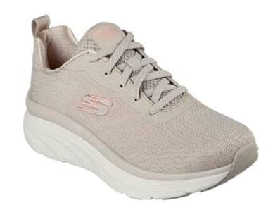 Image of Skechers Women's D'lux Walker Star Stunner Trainers, beige, 6 UK