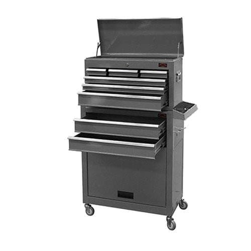 Image of Dirty Pro Tools™ LARGE TOOL CHEST WITH SIDE TRAY TOP CABINET TOP BOX AND ROLLCAB BOX