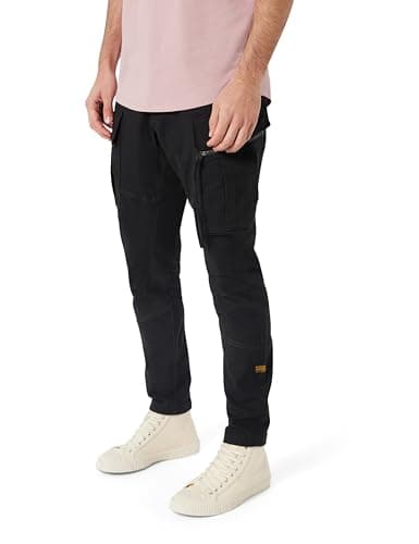Image of G-STAR Men's Zip Pocket 3D Skinny Cargo Pants 2.0, Black (dk black D24307-E172-6484), 33W / 30L