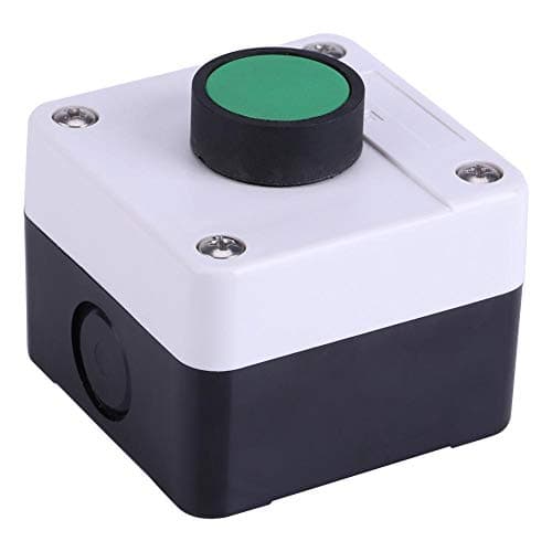 Image of Push Button Switch, Green Weatherproof Button Switch, Momentary Switch, One Button Control Box, for Door Opener Gate Opening Indoor and Outdoor Use