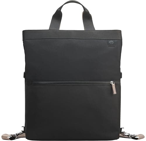 Image of HP Unisex's 14" Convertible Laptop Backpack Tote, Black, 18 litre