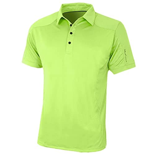 Image of Island GREEN Mens Igts1648 Top Stitch Polo Golf Shirt, Lime, XXL EU