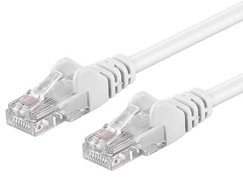 Image of PremiumCord Network Cable, Ethernet, LAN & Patch Cable CAT5e, UTP, Fast Flexible & Robust RJ45 Cable 1Gbit/S, AWG 26/7, Copper Cable 100% Cu, White, 1.5 m
