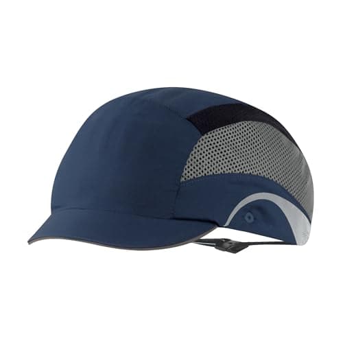 Image of JSP HARDCAP Aerolite Lightweight Safety Bump Cap - 2.5cm Peak - Navy - Ventilated - Mens Hard Hat Cap - for Construction, Warehousing, Manufacturing & Industry - EN812