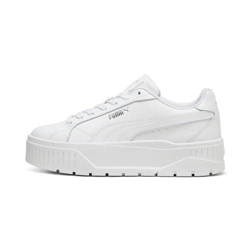 Image of PUMA Womens Karmen II Leather Sneakers White Size UK 3