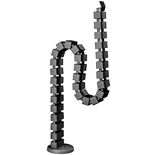 Image of Allcam 1.3m Cable Slinky/Spine for Height-adjustable Standing Desks, Under-desk cable management tidy kit - Black