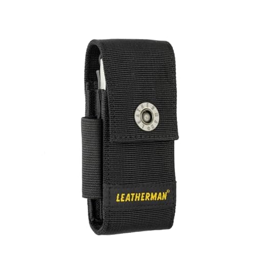 Image of Leatherman Nylon Sheath with Pockets - Holster for Charge, Crunch, Rebar, Rev, Skeletool, Wave & Wingman, Black, Large