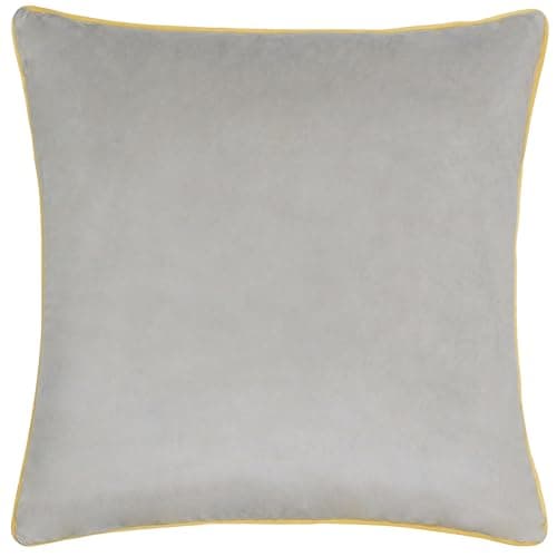 Image of furn. Meridian Cushion Cover – Luxury Contrast Piped Velvet Decorative Case (Dove/Cylon - 45x45cm)