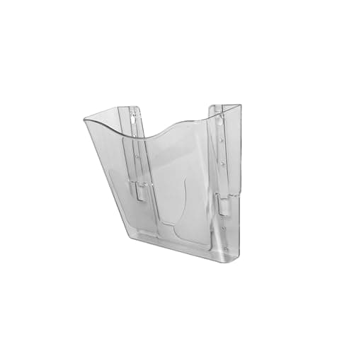Image of Deflecto Smoke Portrait A4 Wall Mounted Document Holder - A4 Sign Holder - A4 Leaflet Holder Wall Mounted Letter Rack - Leaflet Display Stands - A4 Menu Holders