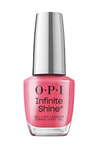 Image of OPI Infinite Shine Nail Polish - Strawberry Margarita - Gel Like & Long Lasting Hot Pink Crème Nail Polish - with Pre-Cured Gel Technology & OPI Pro-Wide Brush (15ml)