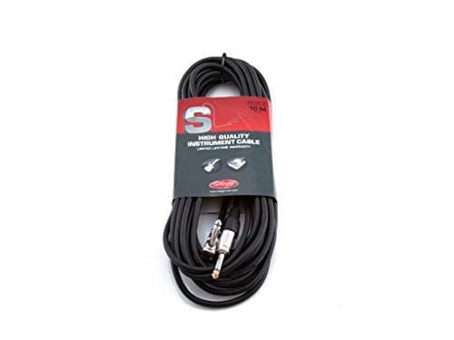 Image of Stagg SGC10PL DL Pro-Series 10m Angled Jack Instrument Cable - Black