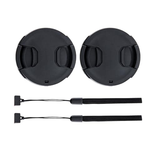 Image of 2-Pack 77mm Front Lens Cap Cover with Keeper for Canon EOS 6D 6DM2 5D Mark IV with EF 24-105mm or 24-70mm f4L Kit Lens for Nikon D750 D780 with AF-S 24-120mm f4G Kit Lens & More 77mm Threaded Lens