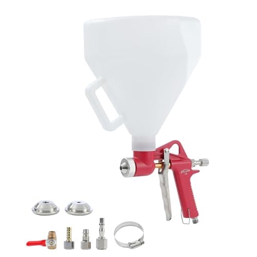Image of ORAZIO Air Hopper Feed Texture Paint Spray Gun 5L Capacity 3 Nozzels 4mm 6mm 8mm for Ceiling Wall Render Drywall Plaster Painting Varnishing Lacquering 221471