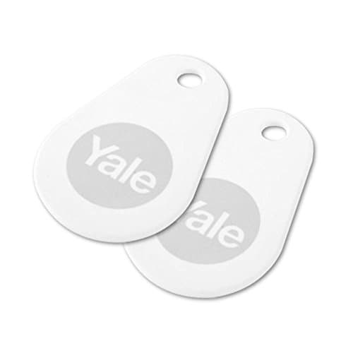 Image of Yale P-YD-01-CON-RFIDT-WH Smart Door Lock Key Tags, White, Pack of 2, Set of 2 Pieces
