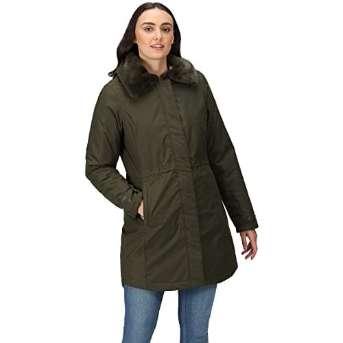 Image of Regatta Women's Renata Jackets Waterproof Insulated, Dark Khaki, 18 UK